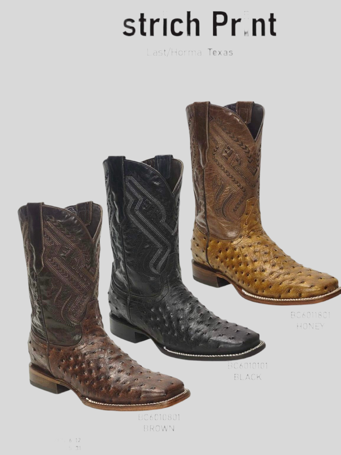 Botas Ostrich Print