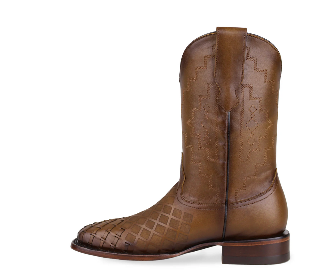 FINN - Leather Wide Square Toe Boots