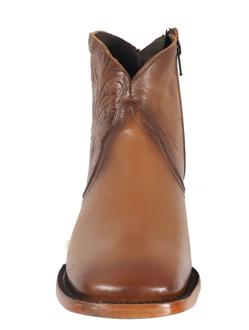 NELLY - Wide Square Toe Short Boots