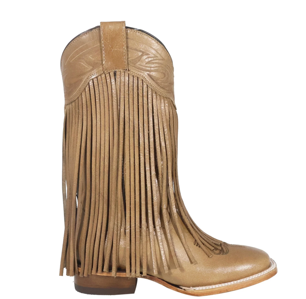 CHOLE FRINGE - Square Toe Boots