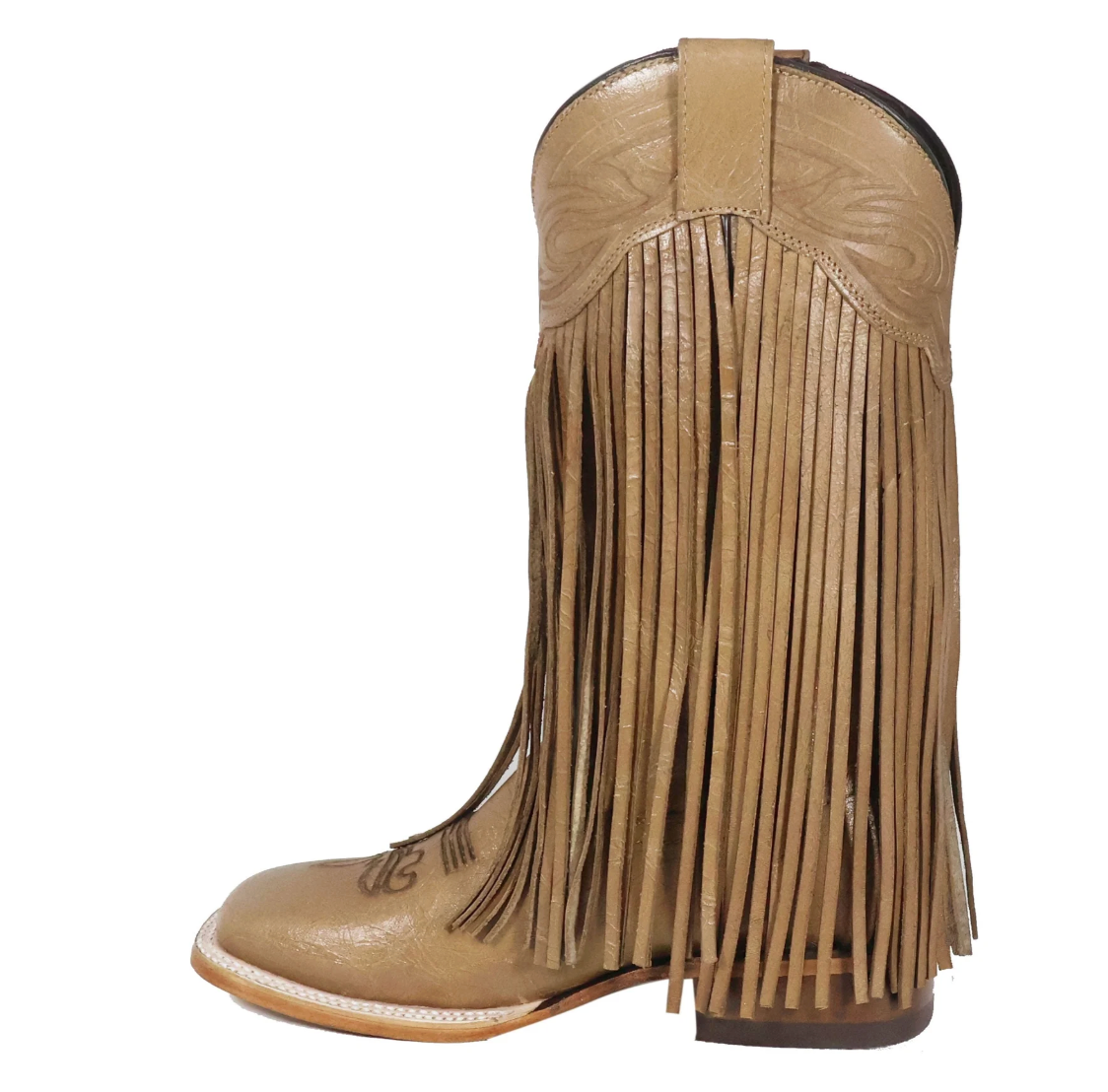 CHOLE FRINGE - Square Toe Boots