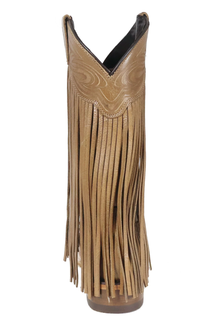 CHOLE FRINGE - Square Toe Boots