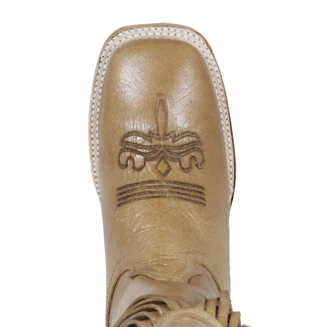 CHOLE FRINGE - Square Toe Boots