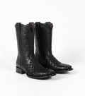 FINN - Leather Wide Square Toe Boots