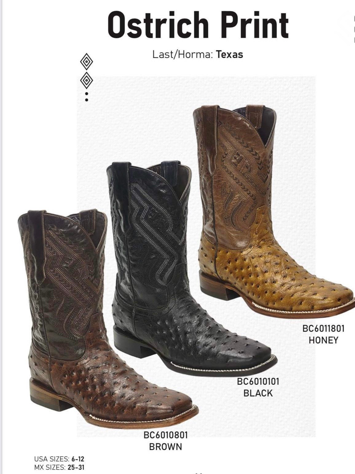 Botas Ostrich Print