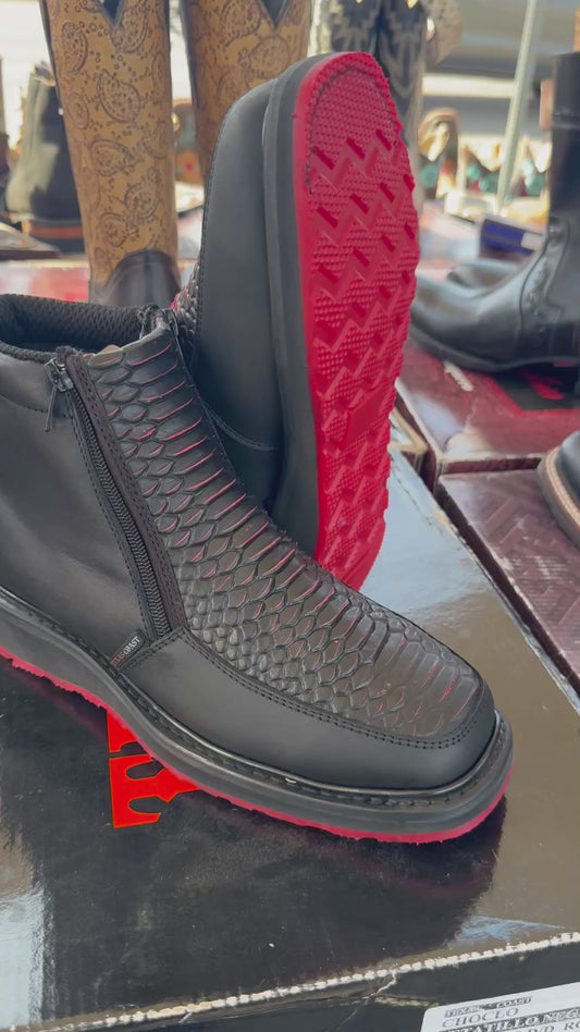 Botin Macho víbora rojo